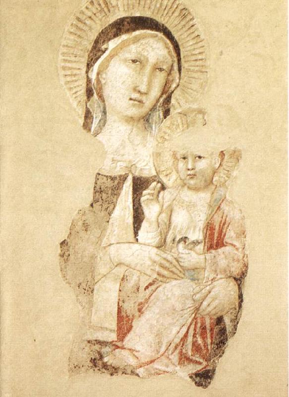 GADDI, Agnolo Madonna with Child (fragment) dfg Sweden oil painting art